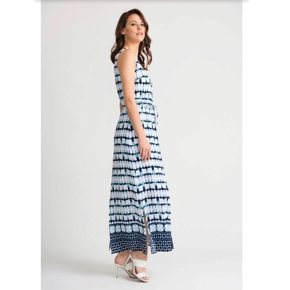 Joseph Ribkoff Dresses & Skirts - Joseph Ribkoff Vanilla Midnight Blue Tie Dye Sleeveless Maxi Dress Size 6